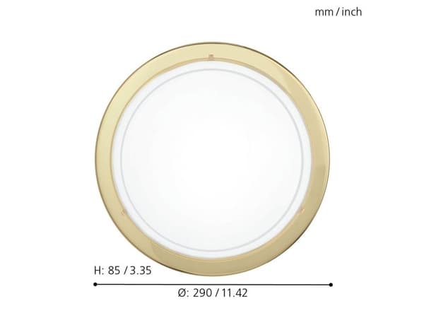 EGLO PLANET 1 PLAFOND Ø290 MESSING