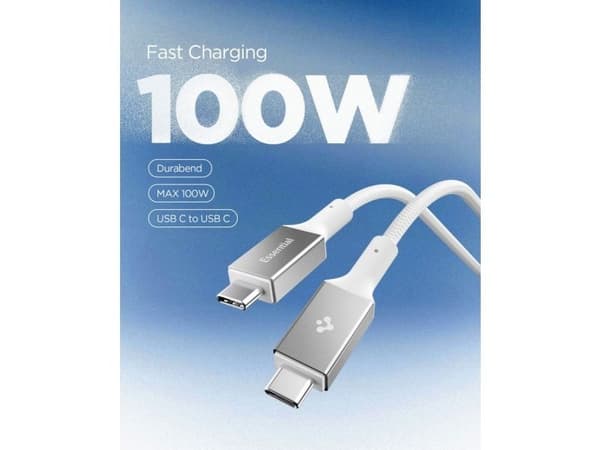 Spigen Essential EB10015CC USB-C til USB-C kabel 100W 150 cm - hvit
