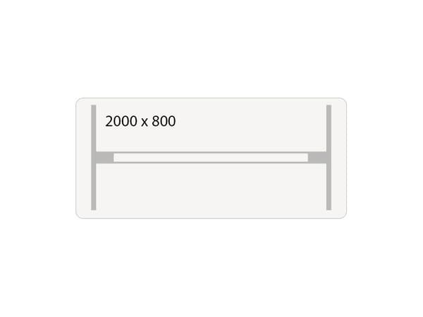 Hæve-sænkebord DNA, Antracit 2000x800 mm 2-ben/Sort