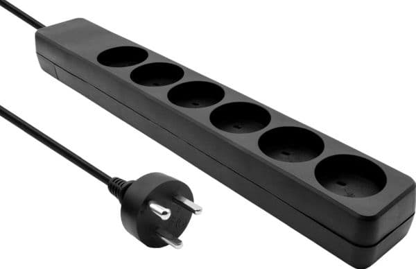ProXtend Danish IT Power Strip 6-way 2M Black