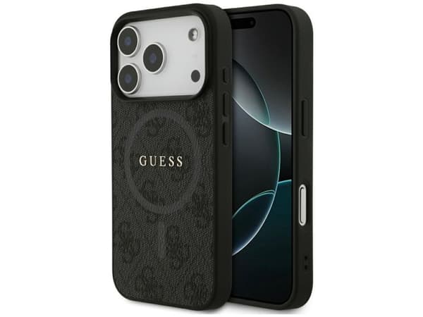 Guess 4G Ring Classic Logo MagSafe-deksel til iPhone 17 Pro - sort