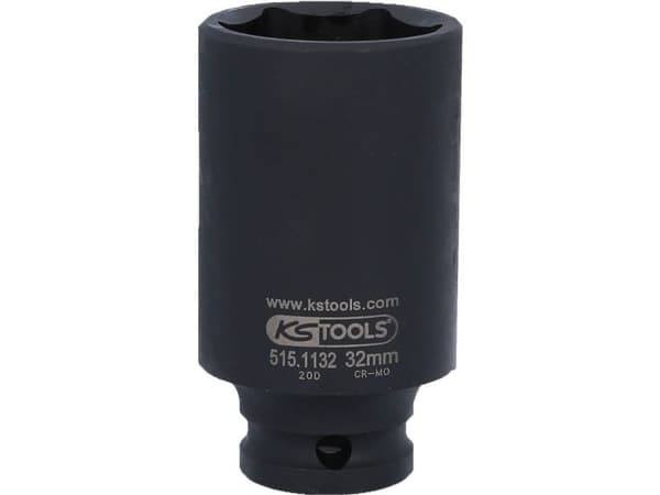 KS Tools 515.1132, Kraftpipe, Sort, 1 hoder, 1/2", Metrisk, 32 mm