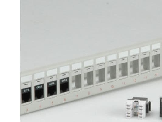 ROLINE Cat.6 19"-Keystone Patch Panel, light grey UTP, Grå, Krone LSAplus