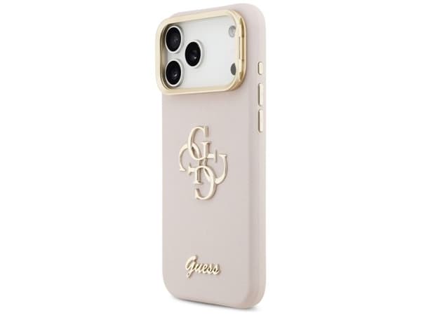 Guess preget stor 4G & stativ kameraveske MagSafe til iPhone 17 Pro Max - Rosa