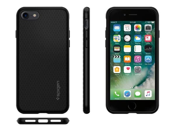 Spigen Liquid Armor, Suojus, Apple, iPhone 7, 11,9 cm (4.7"), Musta
