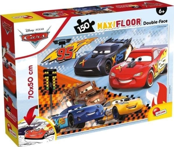 LISCIANI LISCIANI DISNEY TWO-SIDED MAXI FLOOR PUZZZZLE 150 EL. autot