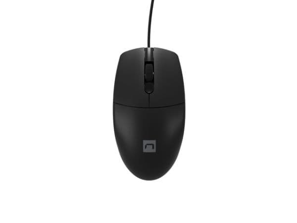 NATEC Ruff Plus, högerhand, Optisk, USB Type-A, 1200 DPI, Svart