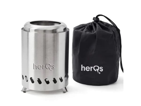 herQs Smokeless FirePit Mini – sølv