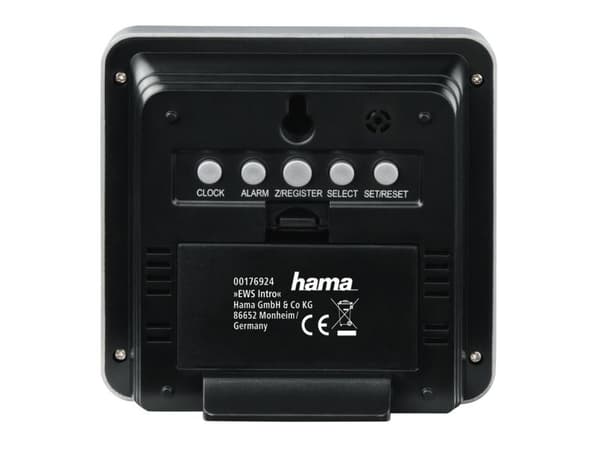 Hama EWS Intro - Termometer - digital - svart, sølv