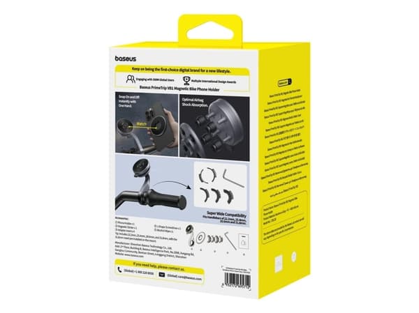Baseus PrimeTrip VB1, Matkapuhelin/älypuhelin, Pyörä/Auto, Harmaa