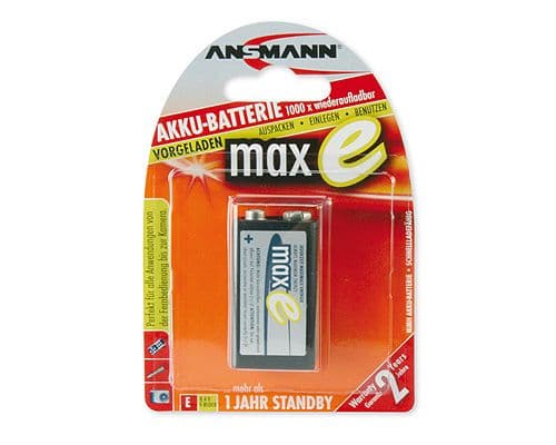 ANSMANN maxE - Batteri 9V - NiMH - (ladbare) - 200 mAh