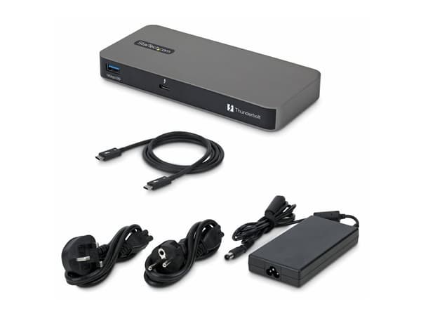 Startech - Dockningsstation - USB4 / Thunderbolt 4 / Thunderbolt 5 - 3 x Thunderbolt 5 - 140 Watt - Storbritannien, Europa