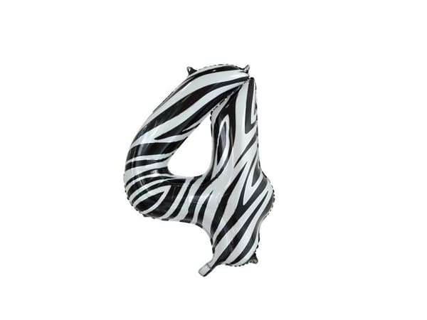Zebra folieballonger, 86 cm