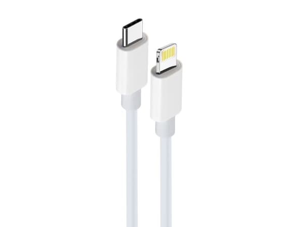 TelForceOne USB-C - Lightning USB-kaapeli 1 m valkoinen (OEM0100927)