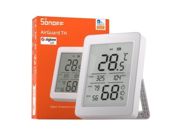 Sonoff temperatur- og luftfuktighetssensor ZigBee LCD Sonoff AirGuard TH SNZB-02DR2