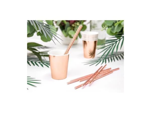 Rose gold pappersmuggar, 6 st