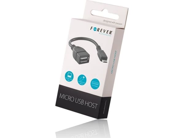 Forever USB-adapter USB-A till MicroUSB Svart (5900495359643)