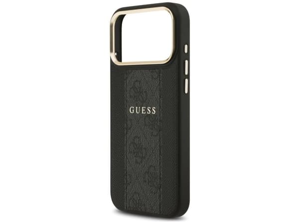 Guess 4G Stripe MagSafe case for iPhone 17 Pro Max - black