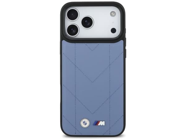 BMW M quiltet logotre MagSafe-deksel for iPhone 17 Pro Max - Blå