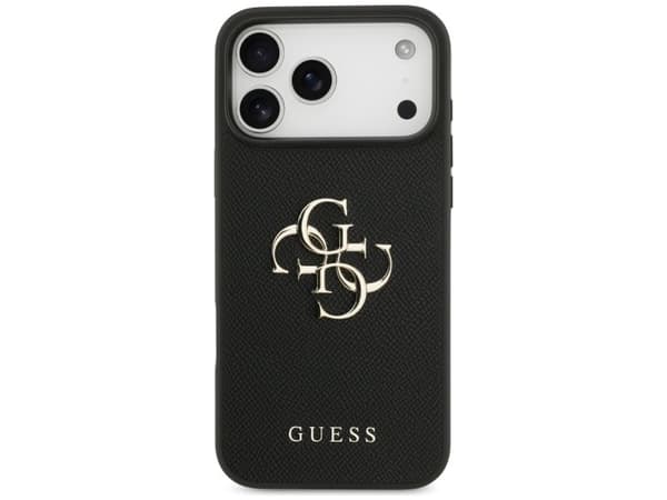 Guess Grained Big 4G &amp; Classic Logo case for iPhone 17 Pro Max - black