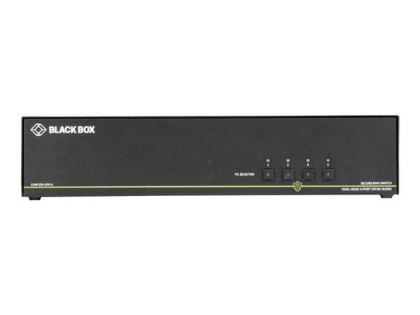 Black Box SECURE KVM SWITCH, DH, 4-PORT,DVI-I,USB