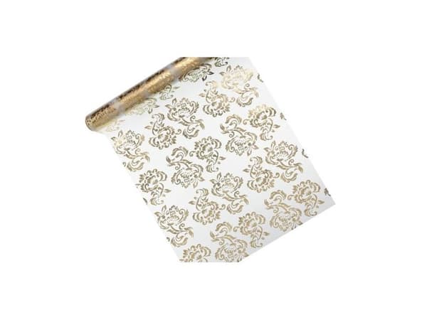 Hvid og guld Organza