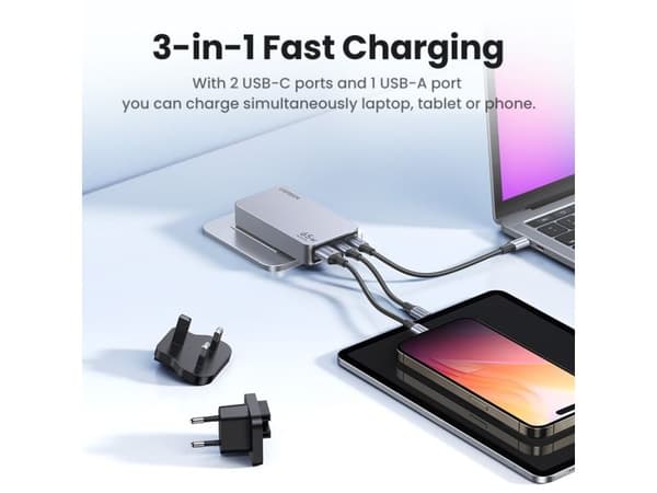 UGREEN lader Nexode Pro 65W GaN reiseadapter
