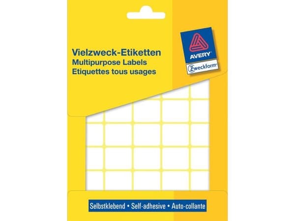 Avery Multi-Purpose Labels 3318 - Selv-adhesiv - hvit - 1200 stk merkelapper