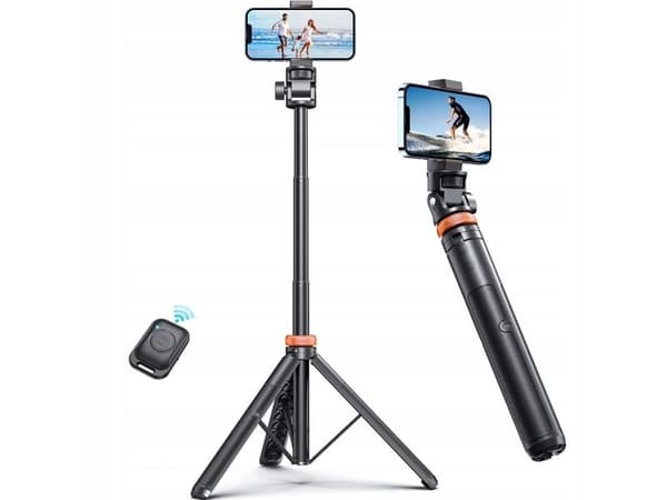 Tech-Protect L03S Bluetooth-selfiestick stativ Vit