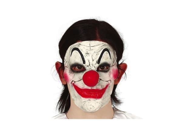 Hvid klovn maske