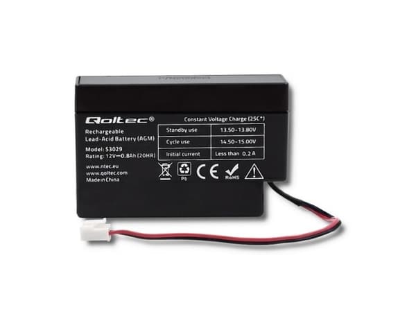 Qoltec - Batteri - Bly-syra - 800 mAh