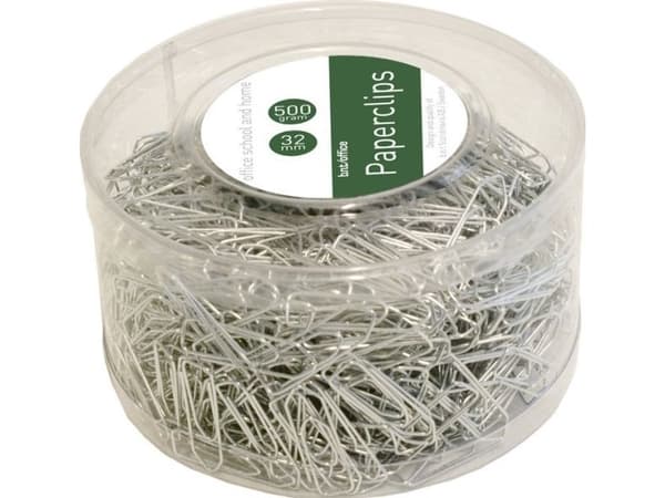 Pappersklämmor 32 mm 500 g, förpackning 950 st