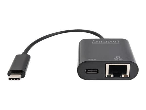 DIGITUS DN-3027 - Nätverksadapter - USB-C - Gigabit Ethernet + USB-C