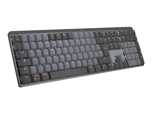 Logitech Master MX Mechanical, Langaton, RF Wireless + Bluetooth, Mekaaninen, QWERTY, LED, Grafiitti