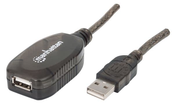Manhattan 150958, 20 m, USB A, USB A, USB 2.0, 0,48 Gbit/sek, Sort