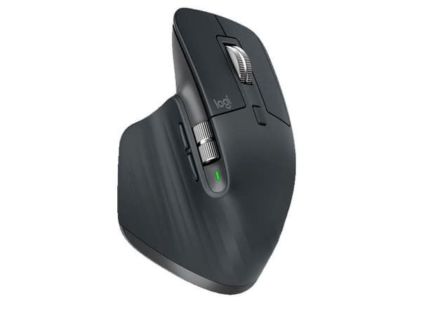 Logitech MX Master 3S - Mus - laser - 7 knapper - trådløs - Bluetooth, 2,4 GHz - Logitech BOLT-mottaker - grafitt