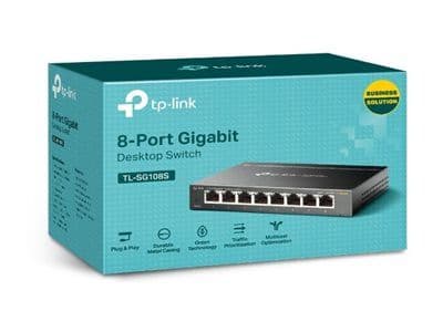 TP-Link TL-SG108S - Switch - 8 x 10/100/1000 - stasjonær