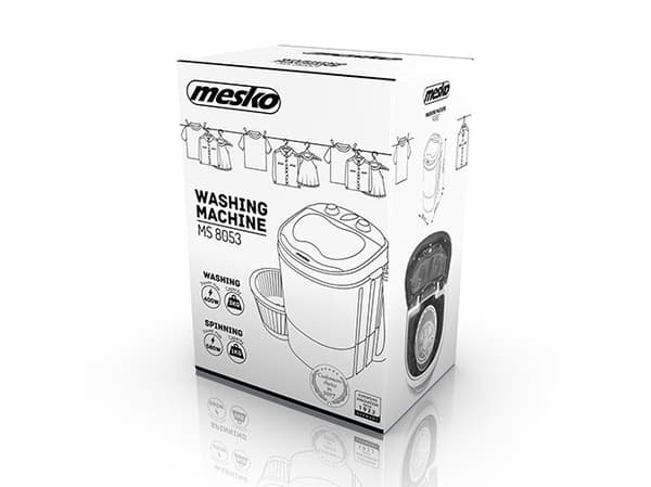 Mesko Home MS 8053, Toplader, 3 kg, Blå, Hvit