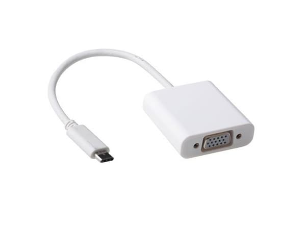 Advanced Cable Technology SB0016 USB C til VGA hvit kabel/adapter