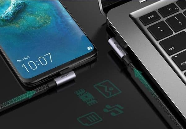 UGREEN US176 vinklet USB til USB-C-kabel 3A 1 m
