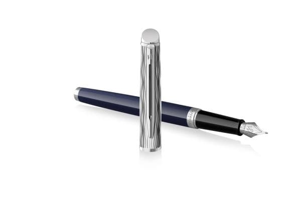 Waterman Hémisphère, Blå, Blå, Lack, Medium, Presentask, 1 styck