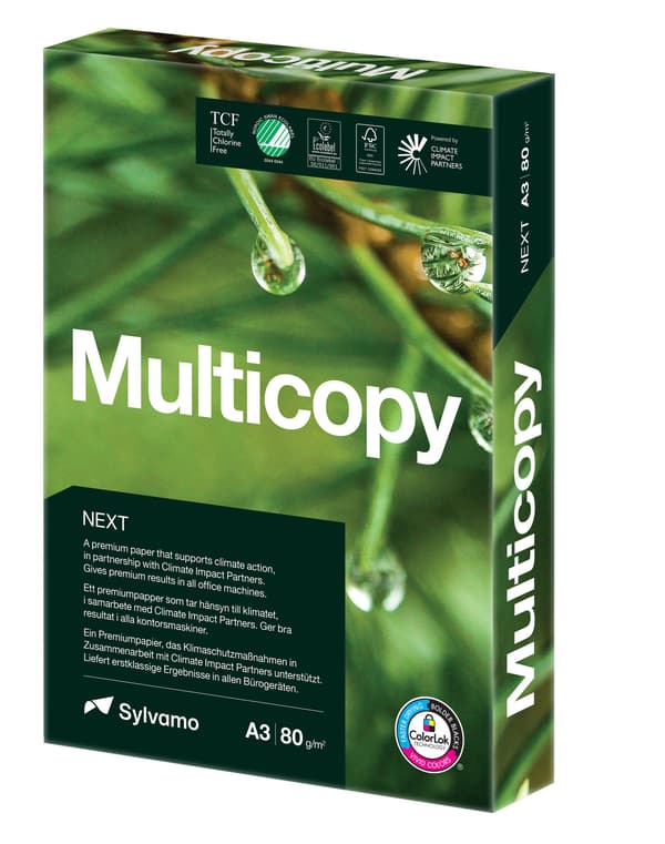 Multifunktionspapper MultiCopy Next, A3, 80 g, vitt - (500 ark)
