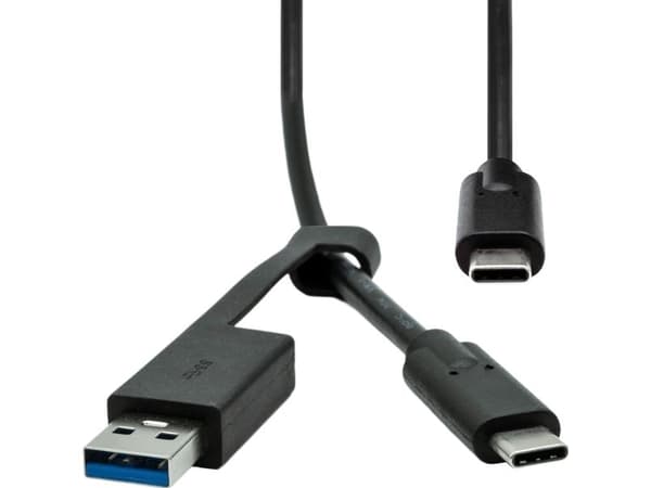 USB-kabel ProXtend USB-A + USB-C til USB-C 1 m svart (USBCWA-001)