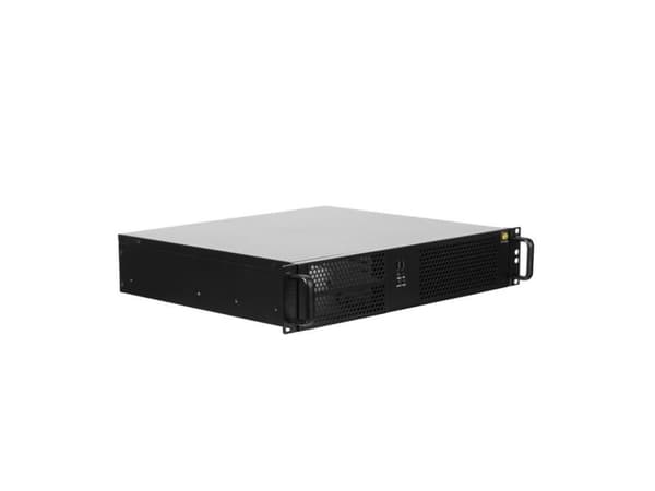 Netrack Server Case - Kan monteras i rack 2U - mini ITX / micro ATX - ingen strömförsörjning - svart