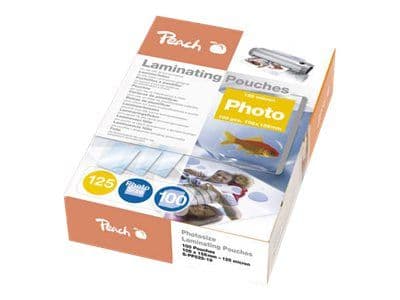 Peach - 100-pack - glossy photo laminating pouches