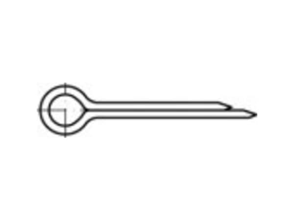 TOOLCRAFT DIN 94 A splint mål: 5 x 36 mm 50 stk