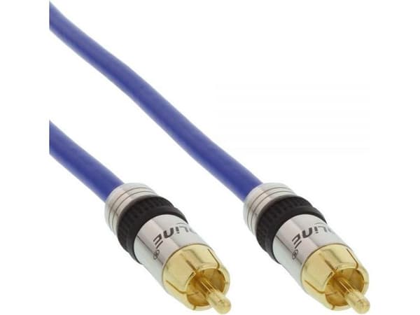 InLine 89820P, 20 m, RCA, RCA, Blå, Guld, Hane/Hane