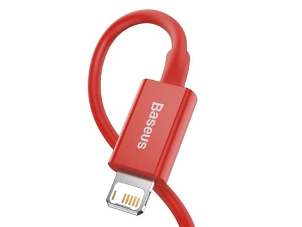Baseus CALYS-A09, 1 m, Lightning, USB A, Hankjønn, Hankjønn, Rød