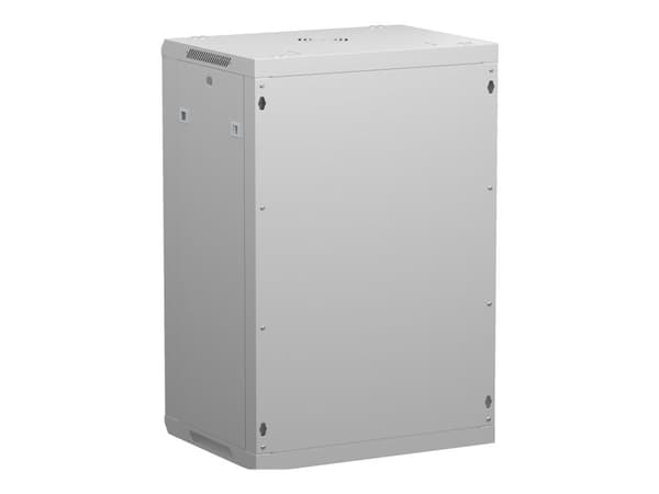 Netrack - Rack skåp - väggmontering, overhang mountable - grå - 18U - 19"
