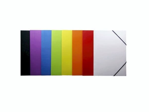 Elastikmappe, Q-Line DKF hvid, M/3 KLAPPER, 210x297mm Karton/elastik - (10 stk.)